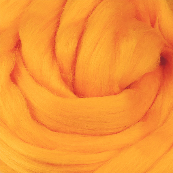Merinowolle im Kammzug, gelb
